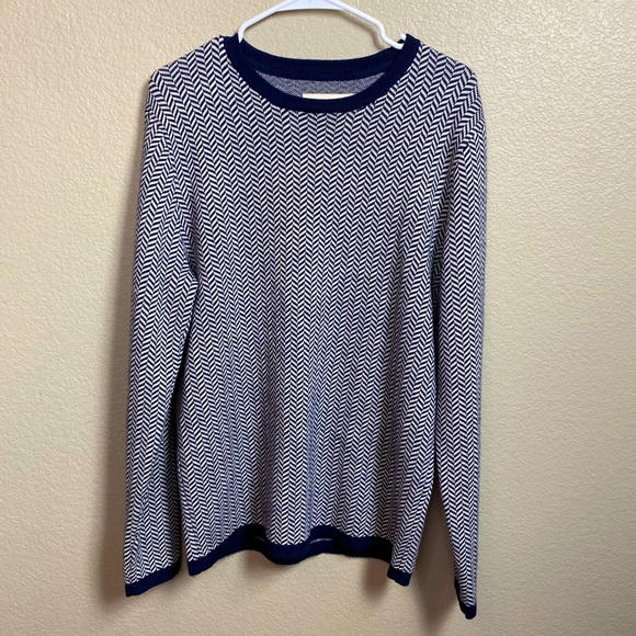 Barque Other - Barque 100% Merino Wool Soft Chevron Sweater $150